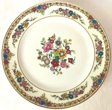 SET OF 4 CHARLES AHRENFELDT LIMOGES LUNCH PLATES, AHR1118, OVINGTONS, EXLNT COND