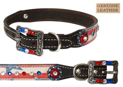 stars and stripes dog collar