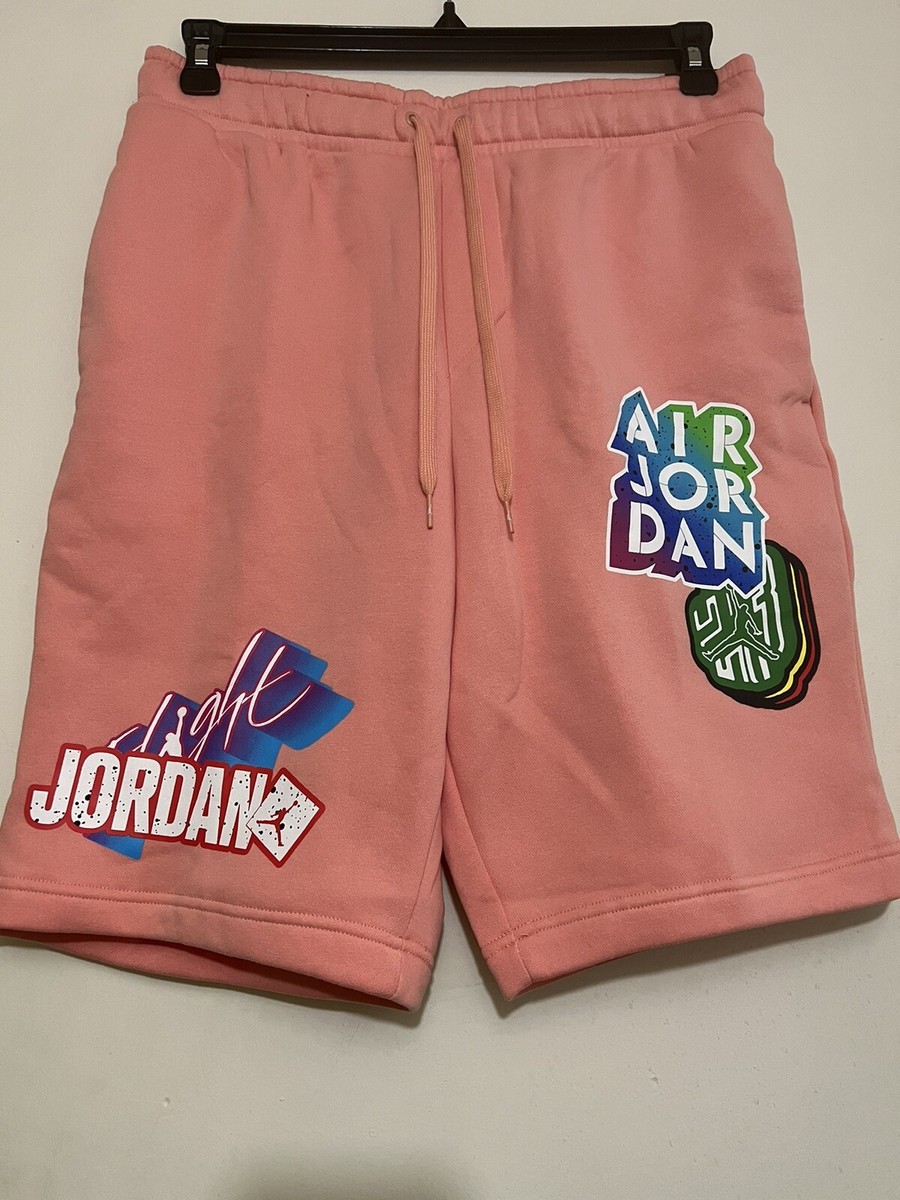 jordan sticker fleece shorts