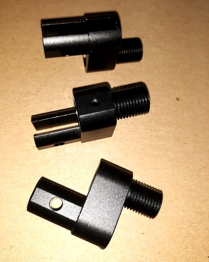 ALCHEMY NEW! Black Anodized Aluminum Barrel Band w/ 1/2-20 Adapter for Crosman 1322 1377