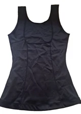 Womens NEW Slimming Shapewear Tank Top Black Tummy Control Nylon Spandex M