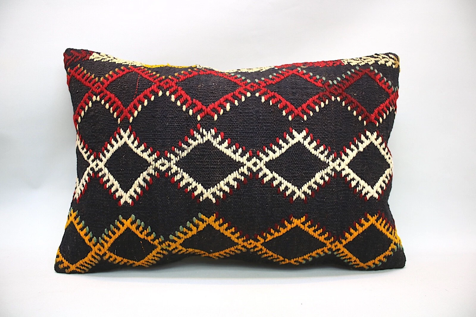Kilim Sofa Pillow, 16x24 inc, Decorative Throw Pillow, Handmade Vintage Pillow