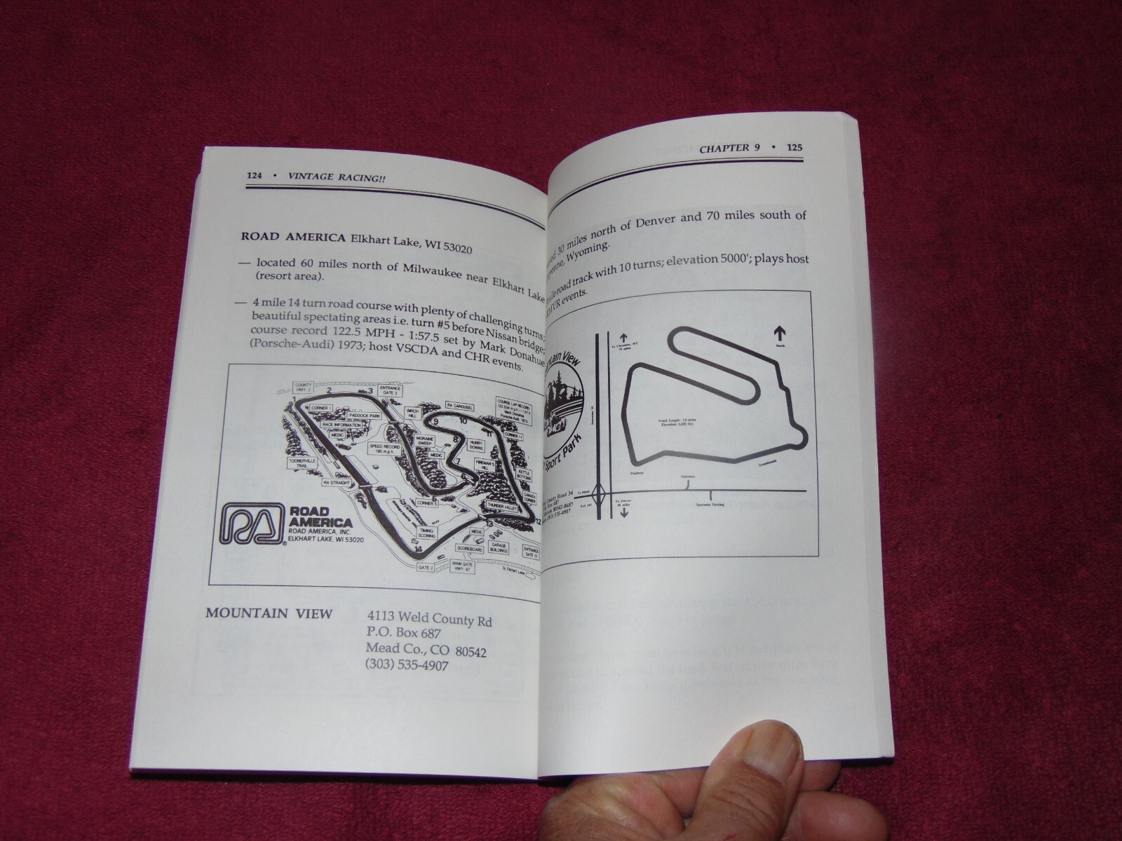 SIGNED 1990 1st SC BOOK: "VINTAGE RACING" BY JIM McCARTHY