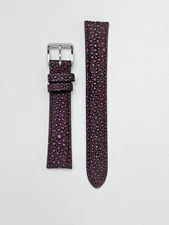16mm Deep Purple Genuine Leather Watch Band - USA
