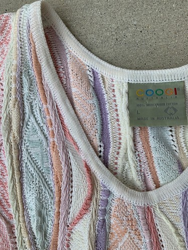 Vintage Coogi Sleeveless Sweater Dress Mini Multicolor Pastel Size L - Picture 11 of 24