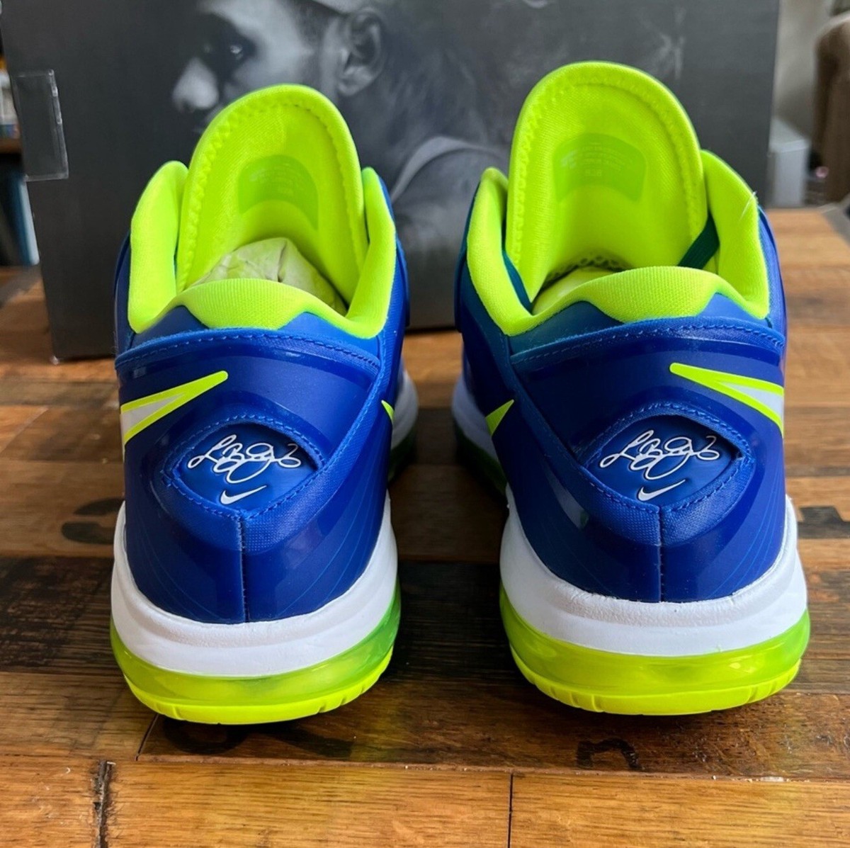 Nike Lebron VIII V/2 Low QS, Treasure Blue White Black, Men's Size