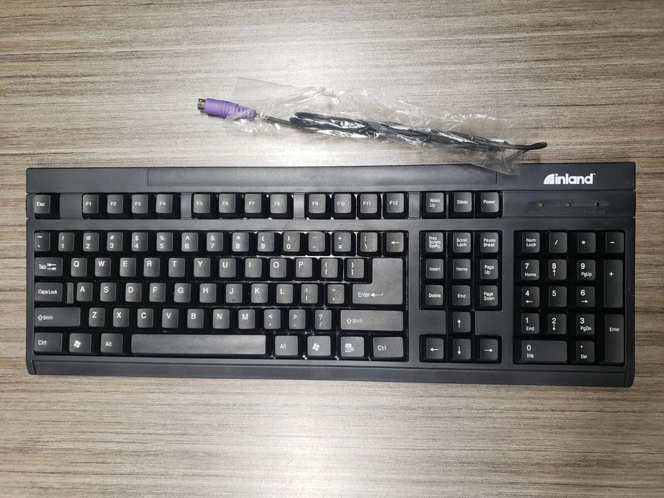 Inland Windows 107 Key PS/2 Keyboard Quiet Type Spill Proof MC855718 - Image 4 of 4