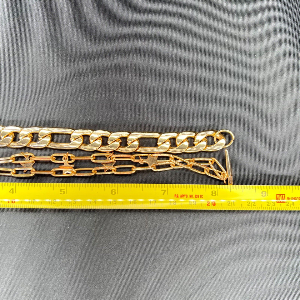 Lot of 4 Wearable Fashion Jewelry GoldTone Necklace Bracelets