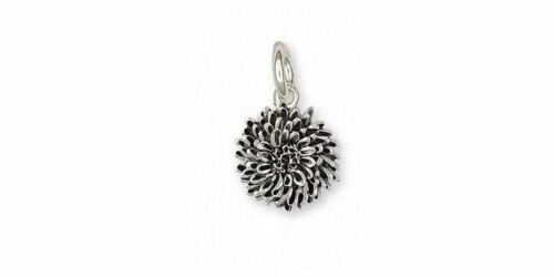 Chrysanthemum Charm Jewelry Sterling Silver Handmade Flower Charm CRY2X-C - 第 1/1 張圖片