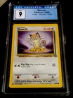 1999 POKEMON JUNGLE MEOWTH #56/64 -GRADED CGC 9 MINT  FRESHLY GRADED-RARE!