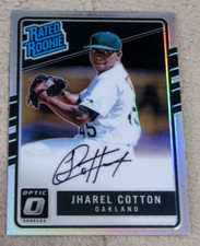 2017 Donruss Optic Holo #173 Jharel Cotton RR Rated Rookie Auto /150