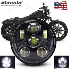 5 3/4 5.75" LED Headlight Projector For Dyna Sportster XL1200 XL883 Motorcycle