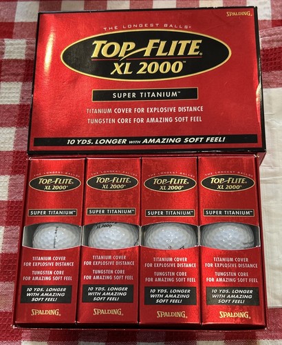 SPALDING TOP FLIGHT XL 2000 Super Titanium Golf Balls 15 Balls White Brand New - Picture 3 of 5