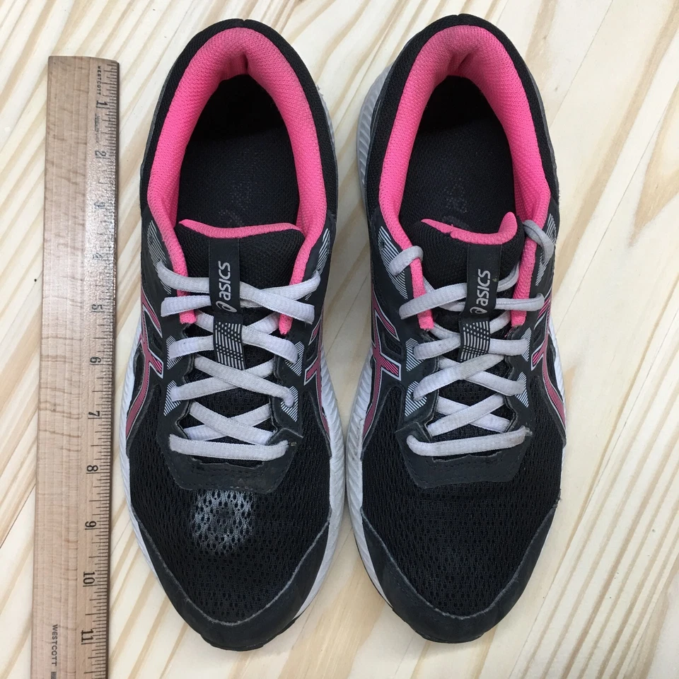 Asics Zapatos Juveniles 5.5 Contend 8 GS Tenis para Correr Malla Negra Atléticos 1014A259 Foto 4 de 4