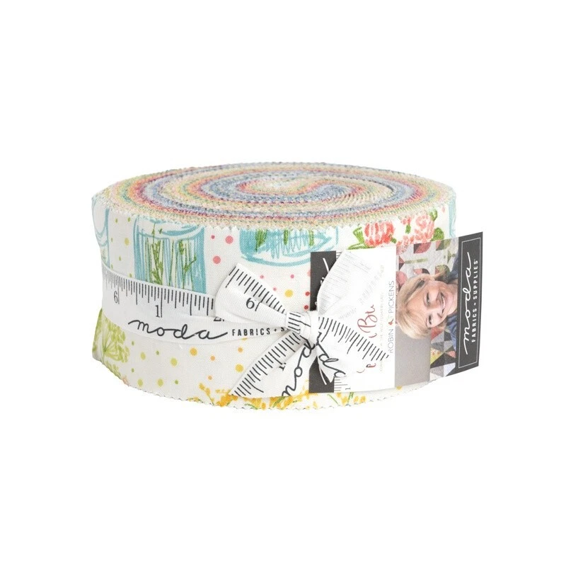 Moda Jelly Roll - WILD BLOSSOMS - 100% cotton for patchwork quilting - Image 2 of 2