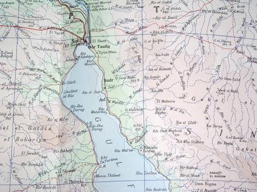 1956 VINTAGE MAP OF EGYPT SINAI SUEZ CANADAL ISRAEL RED SEA CAIRO NILE AFRICA - Picture 8 of 16