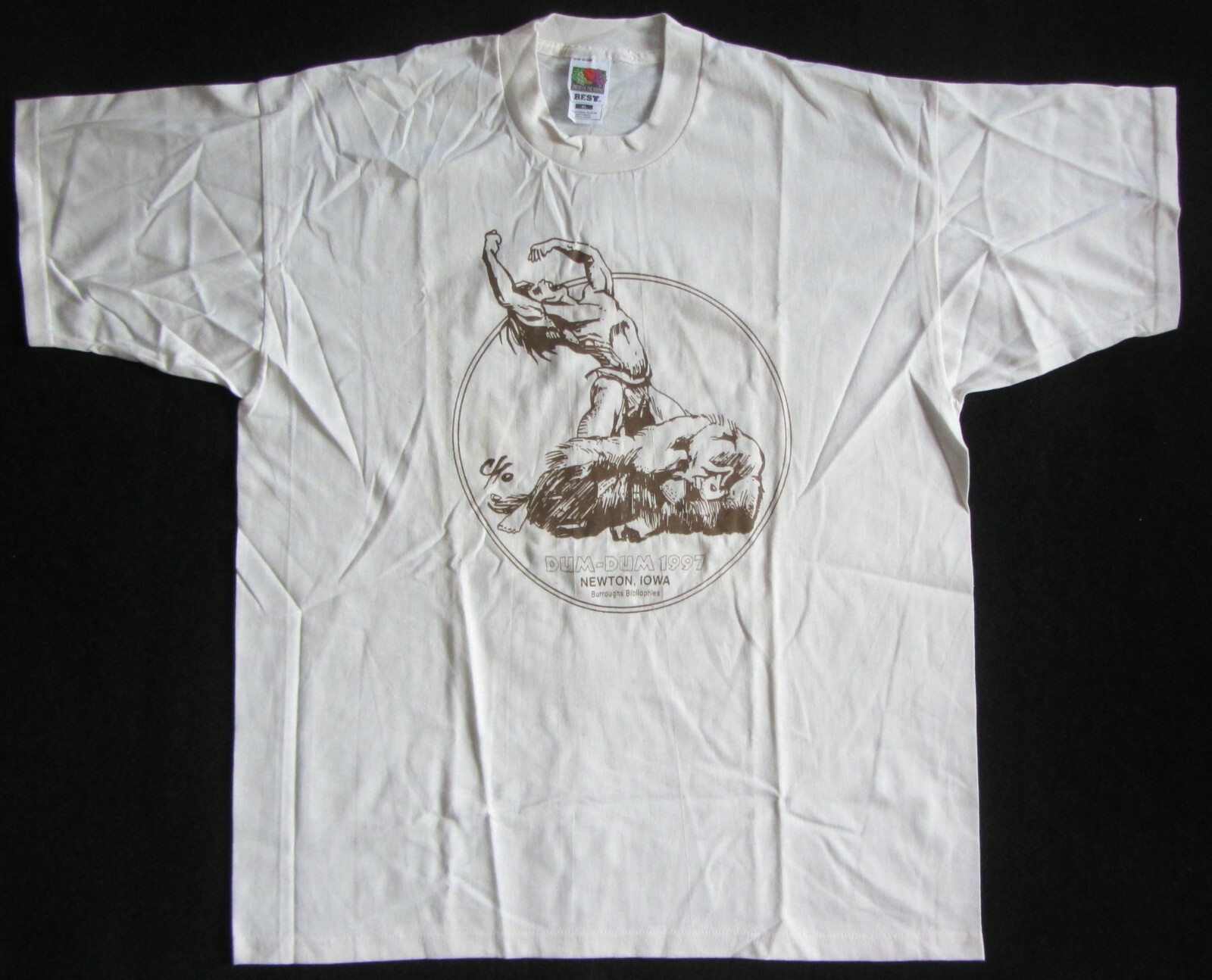 FRANK CHO ILLUSTRATED TARZAN~1997~BURROUGHS BIBLIOPHILES DUM-DUM~T-SHIRT~XL~NEW