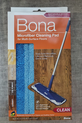 BONA (1-Pack) Mop Microfiber Deep Cleaning Pad for Hardwood, Hard Surface Floors