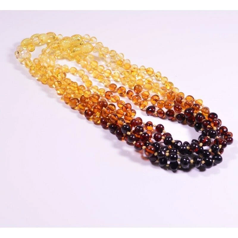 33 cm Lot 10 wholesale Natural Baltic amber necklace Rainbow 13 0 inch P 209