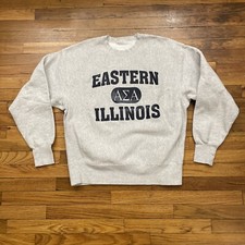 VTG Champion Reverse Weave Eastern Illinois    Crewneck Sweatshirt Size XL Used