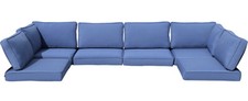 14x Outdoor Patio Furniture Chair Cushions Set Replacement Blue Sofa Insert