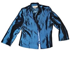 RARE RARITIES DISTINCTIVE NEW VIETNAM JACKET BLUE SHINY SHIMMER