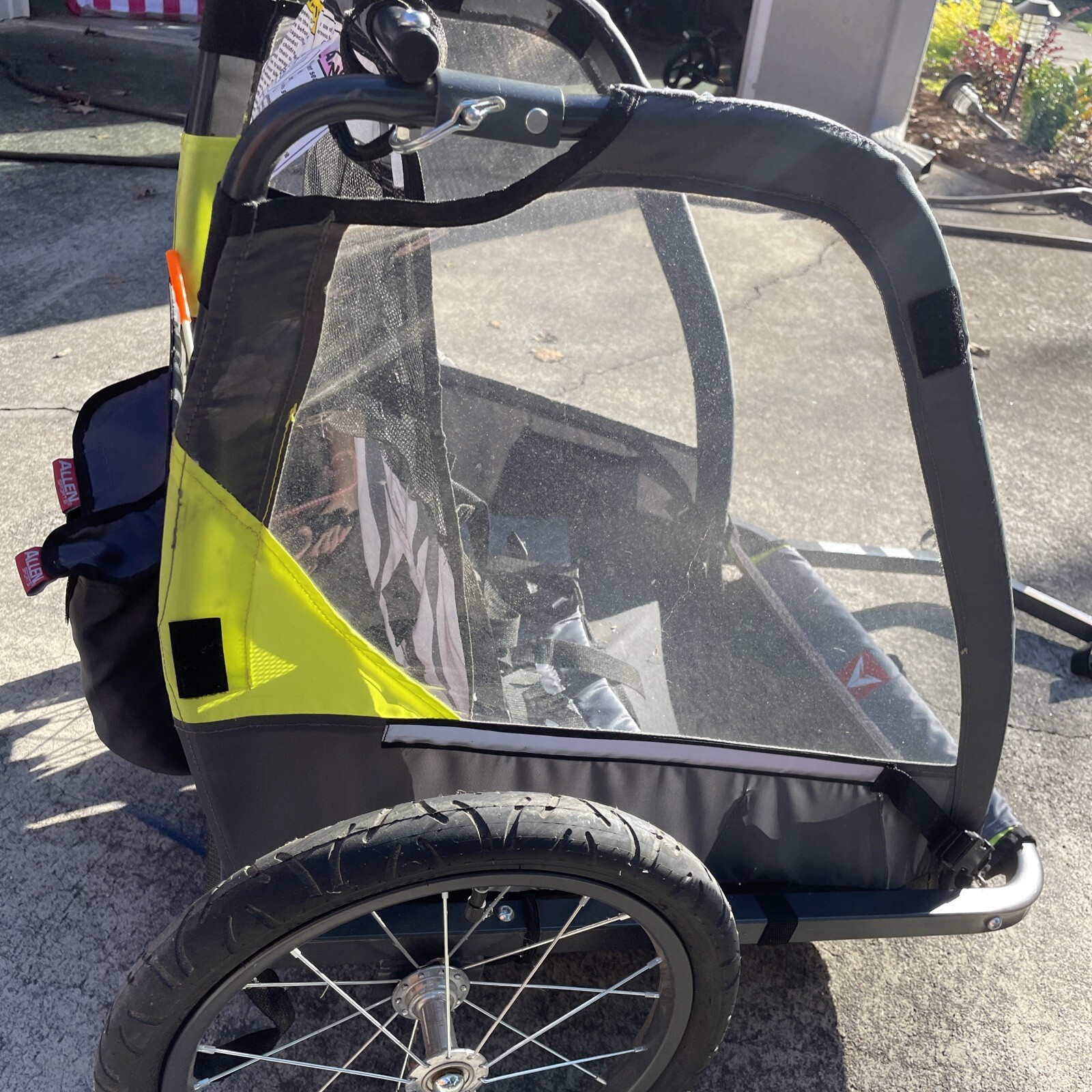 Allen Sports AS2 2 in 1 Child Bicycle Trailer Green 765271824006 eBay