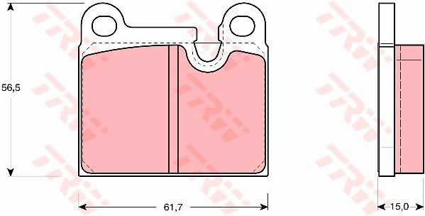 Plaquettes de frein Porsche 911 2.3 E garniture de freinage vintage pour étrier de type S et M