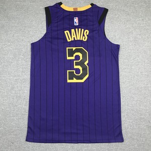 Anthony Davis 3 Los Angeles Lakers Basketball Jersey Stitched Purple Stripe Ebay