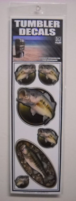 AGI Tumbler Decal Hunting and Fishing Series Large Mouth Bass 6 Stickers