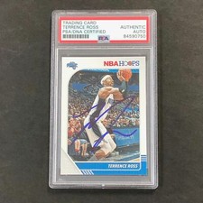 2019-20 NBA Hoops #143 Terrence Ross Signed Card AUTO PSA Slabbed Magic