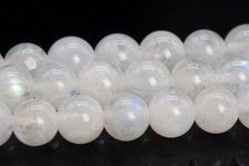 5MM Genuine Natural Rainbow Moonstone Grade A Round Gemstone Loose Beads 15.5"