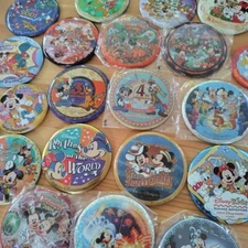 TDR Tokyo Disneyland Tokyo Disneysea Can badges 24 set sold in bulk retro Japan