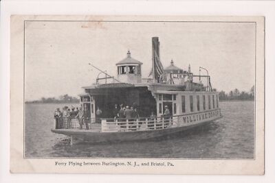 N-280 Burlington - Bristol New Jersey Ferry William Doron Vintage Postcard
