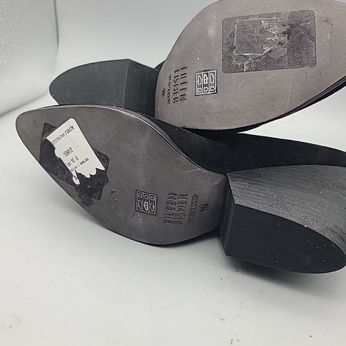 Eileen Fisher Women Pumps Shoes Hawk Black Suede 3" Shaped Heel Sz 10 New - Picture 9 of 9