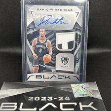 2023-24 Panini Black #RMA-DW Dariq Whitehead - Rookie Memorabilia Autographs /49
