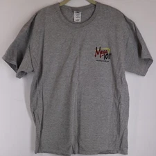 Mega 101 FM Men's Gray Gildan Ultra Cotton Short Sleeve Tee Shirt - Tag Size L