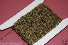 15 ft spool Antiqued Brass Round Cable Chain 2.6X3.9mm