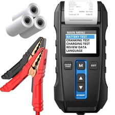 Sicherer und Tragbarer 12V/24V Batterietester mit 31,5-Zoll Kabel und Drucker