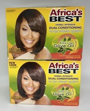 2 Pack Africa's Best Herbal Intensive No-Lye Dual Conditioning Relaxer Exp 2/27