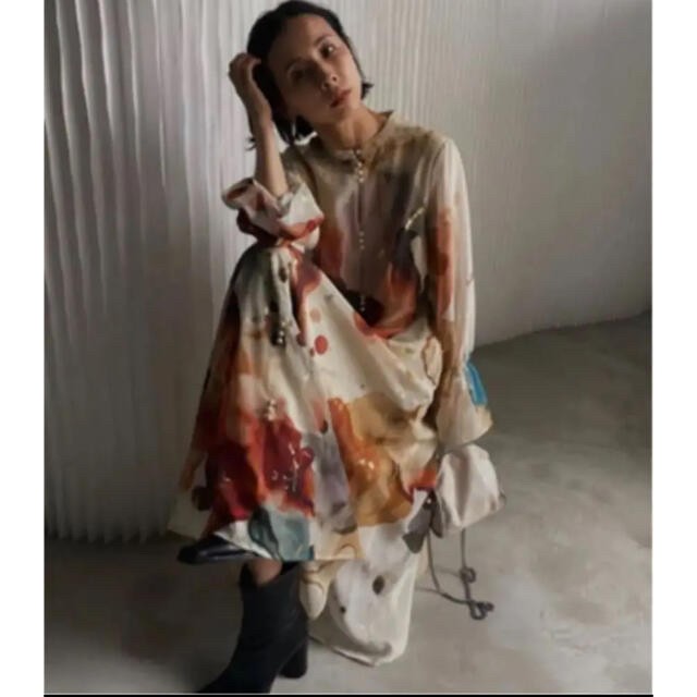 Ameri Vintage UNDRESSED AMELIA INK ART DRESS - image 1