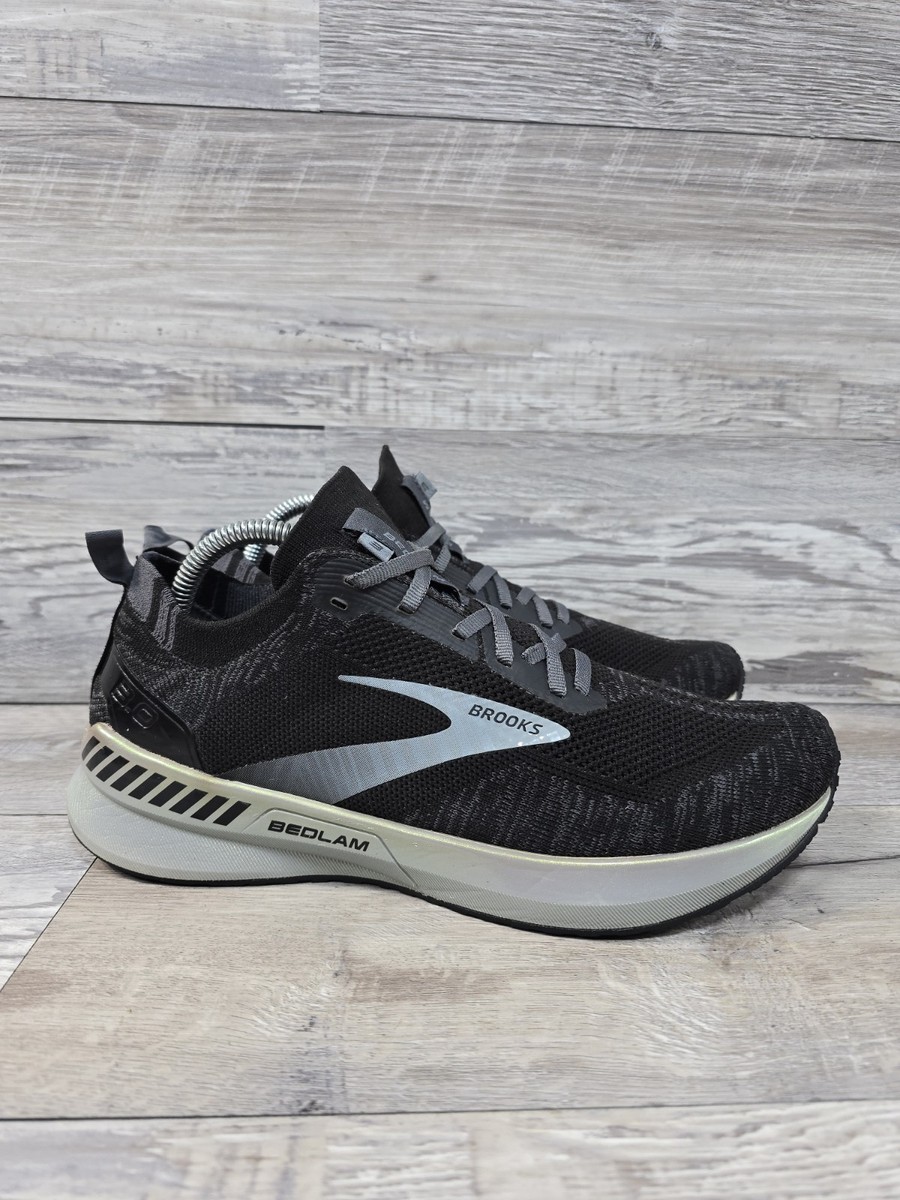Brooks Bedlam 3 Black Silver Road Running Shoes Mens Size 8.5