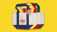 Trader Joe s Mini Canvas Reusable Tote Bag GREEN with Tags