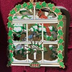 Baldwin Brass Wintry Window  Blue Jay Cardinal 24k Gold Finish Detailed 2007 Box — photo 3