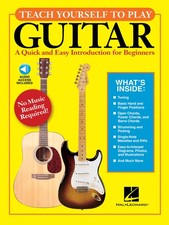 Teach Yourself to Play Guitar Beginner Lessons Hal Leonard Tab Book Online Audio
