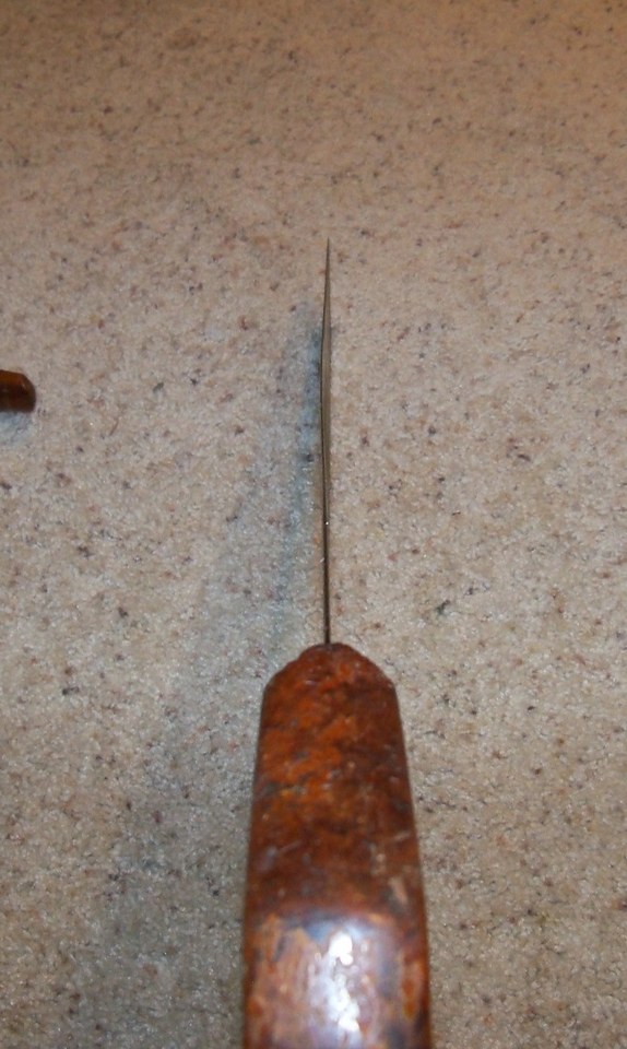 HTF Vintage Disston Skewback Thumbhole Rip Hand Saw 28