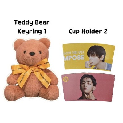 ON HAND] BTS V COMPOSE Limited Official Teddy Bear Keyring1 + Cup