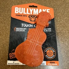 Bullymake Ultra Chewer Power Toys Peanut Butter Flavor Guitar Dog Toy NEW