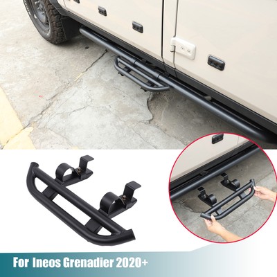 Black Steel Side Foot Rest Extend Bars Support Kit Für INEOS Grenadier 2020+