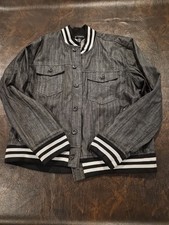 Rocawear varsity Black denim jacket 2xl VINTAGE B555